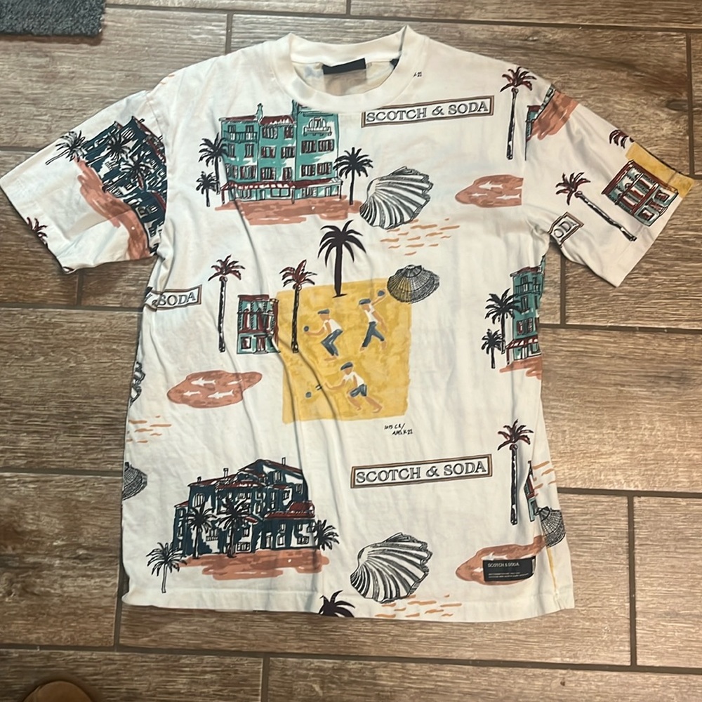 Scotch and Soda, summer print tshirt, size small, worn once